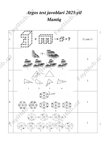 argos iq test javoblari 2025-yil — PDF