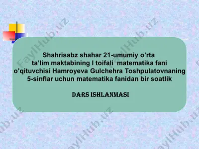 o'nli kasrlarni taqqoslash — PPT
