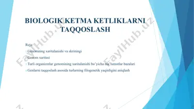 biologik ketma ketliklarni taqqoslash — PPT