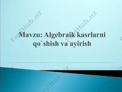 ta'limiy dastur — PPT