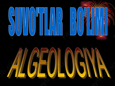 suvo'tlar bo'limi — PPT