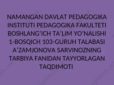 ota-onalar bilan hamkorlikni yo’lga qo’yishning pedagogik-psixologik shart-sharoitlari — PPT