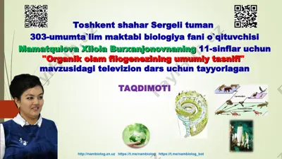 "organik olam filogenezi yoki filogeniya (organizmlar tarixiy rivojlanishi)" — PPT