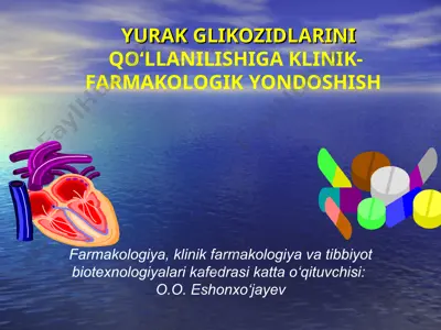 yurak glikozidlari haqida tahlil — PPT