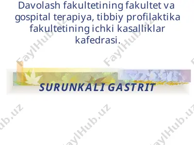 surunkali gastrit — PPT