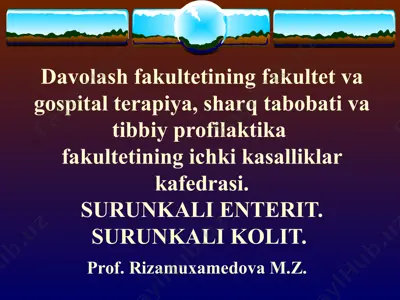surunkali enterit, surunkali kolit — PPT