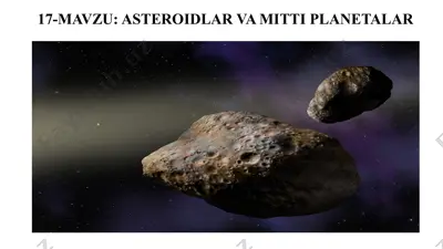 asteroidlar va mitti planetalar — PPT
