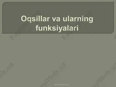 oqsillar — PPT