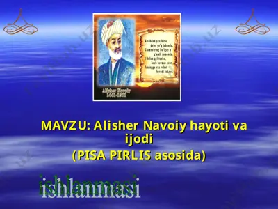 alisher navoiy hayoti va ijodi — PPT