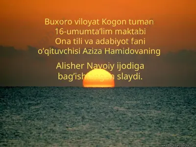 alisher navoiy ijodiga bag’ishlangan slayd — PPT