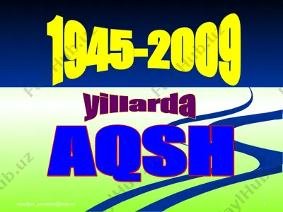 aqsh xalqaro munosabatlar — PPT
