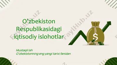 o’zbekiston respublikasida iqtisodiy islohotlar — PPTX