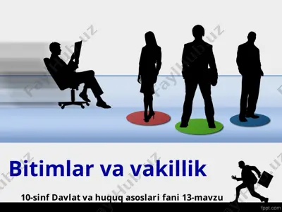 bitimlar va vakillik — PPT