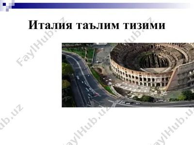 italiya ta'lim tizimi — PPT