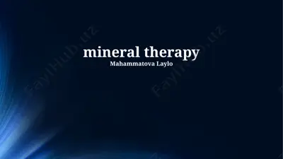 mineral therapy — PPTX