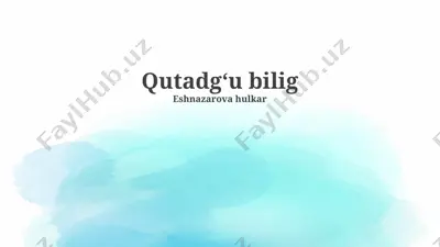 qimmatbaho toshlar haqida umumiy ma’lumot — PPTX