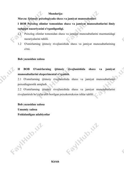 ijtimoiy psixologiyada shaxs va jamiyat munosabatlari — DOCX