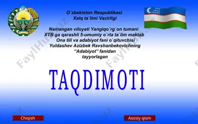 pirimqul qodirov hayoti va ijodi taqdimoti — PPT