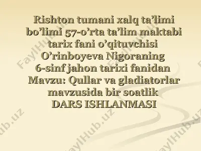 dars ishlanmasi — PPT