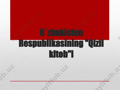 qizil kitob — PPT