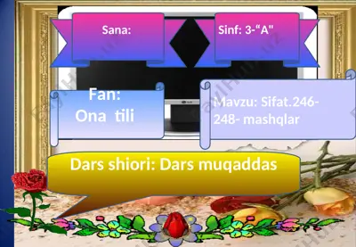 sifat mashqlari — PPT