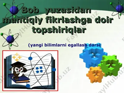 mantiqiy fikrlashga doir topshiriqlar — PPT