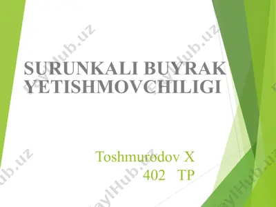 surunkali buyrak yetishmovchiligi — PPT