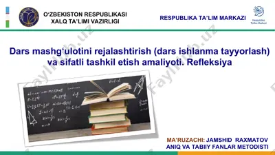 dars ishlanma tayyorlash metodikasi — PPT
