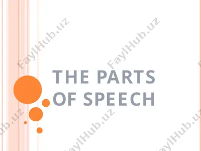 the parts of speech — PPT