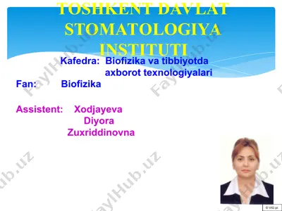 biolektrodinamika. tibbiyotda termometriya usullari — PPT