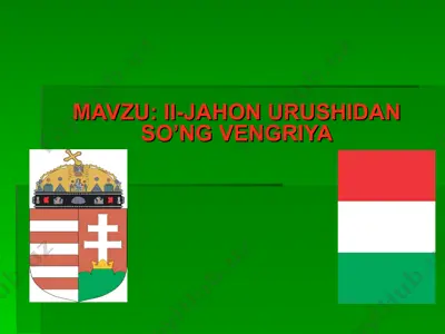 ii-jahon urushidan so’ng vengriya — PPT