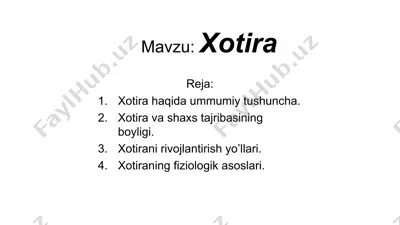 xotira — PPT