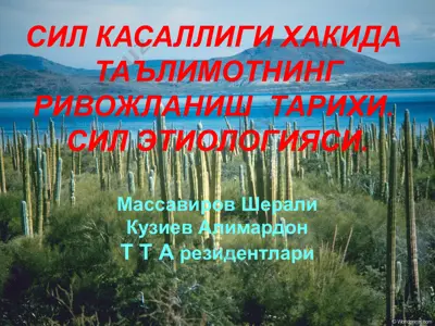 sillik kasalligi haqida ta'limotning rivojlanishi tarixi — PPT