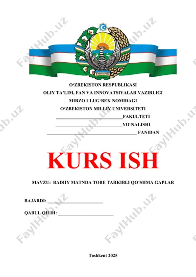 badiiy matnda tobe tarkibli qoʻshma gaplar — DOCX