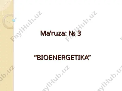 bioenergetika — PPT