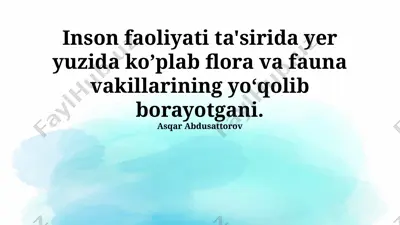 tabiatni muhofaza qilish va biologik xilma-xillikni saqlash choralari — PPTX