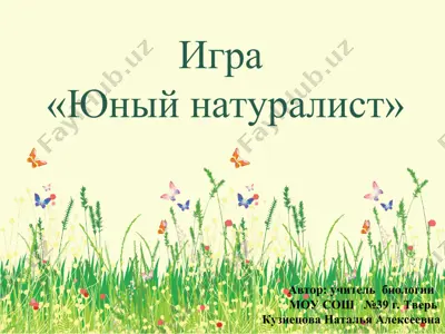 "игра «юный натуралист»" — PPT