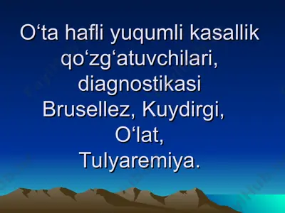 o‘ta hafli yuqumli kasallik qo‘zg‘atuvchilari — PPT
