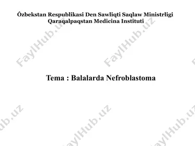 balalarda nefroblastoma — PPT