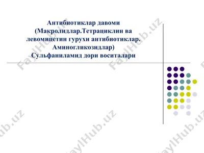 эритромицин (макролидлар) — PPT