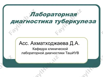 лабораторная диагностика туберкулеза — PPT