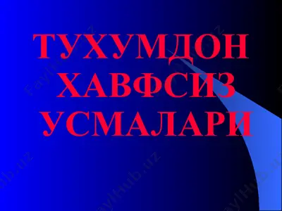 тухумдон хавфсиз усмалари — PPT