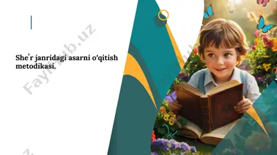 sheʼr janridagi asarni oʻqitish metodikasi — PPTX