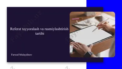 referat tayyoralash va rasmiylashtirish tartibi — PPTX