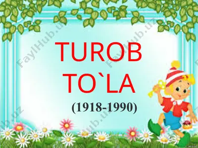 turob to'la — PPTX