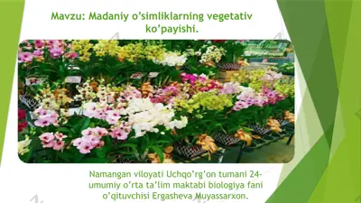 o'simliklarning vegetativ ko'payishi — PPTX
