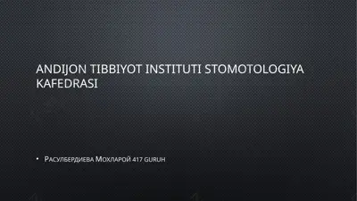 sun'iy tishlami terishda tishsiz jagʻlami alveolyar o'sig'ini anatomik tuzilishining xususiyatlarini xisobga olish — PPTX