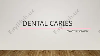 dental caries — PPTX