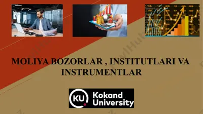 moliya bozorlar , institutlari va instrumentlar — PPTX