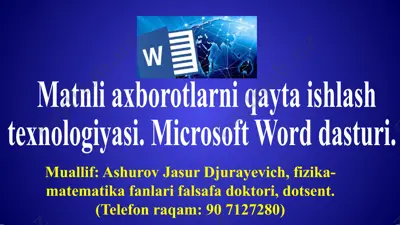 microsoft word — PPTX